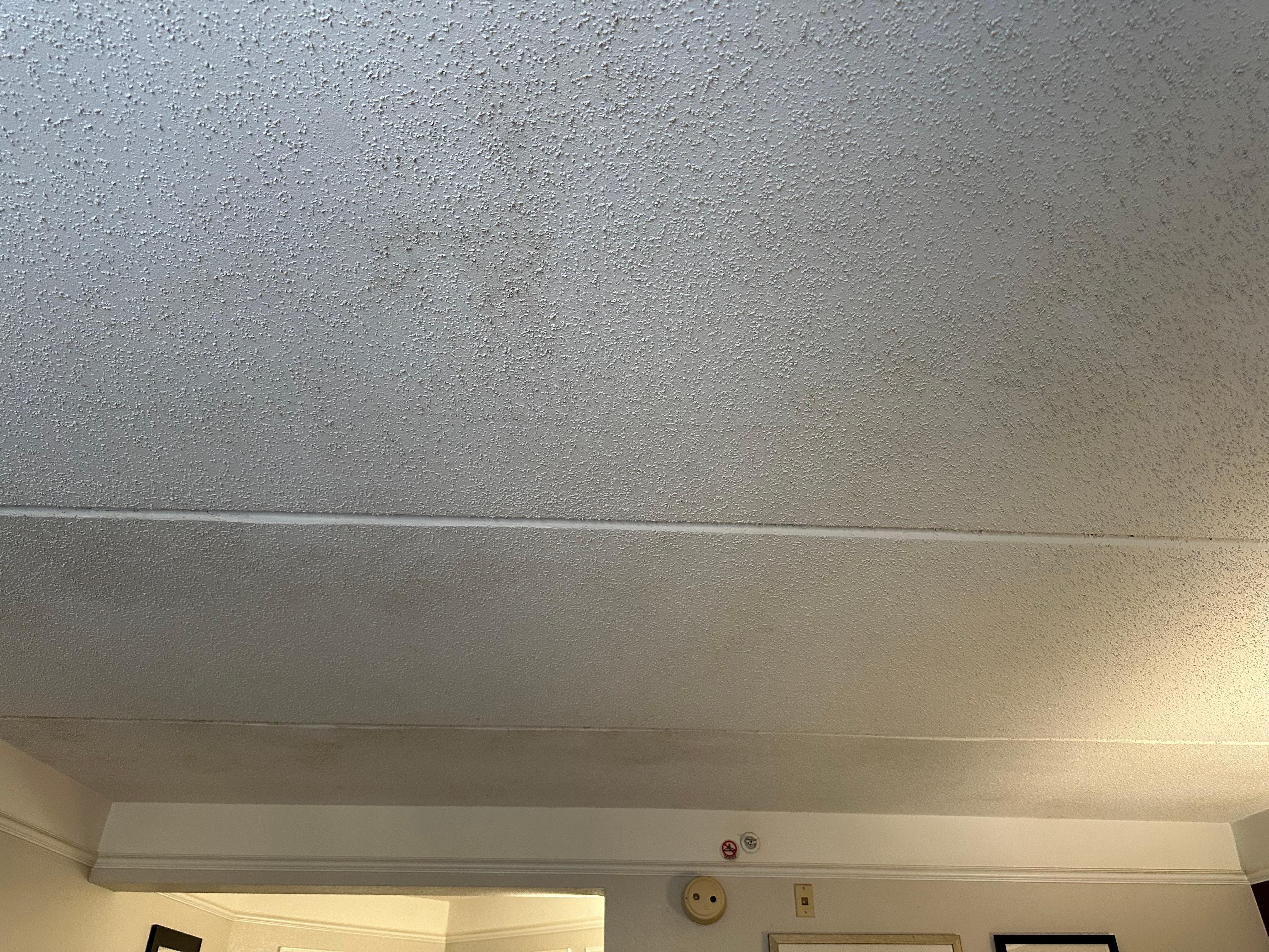 Dirty ceilings in room 