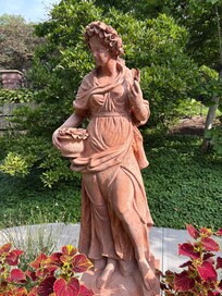 Terracotta statue, named “Spring” at the gardens
