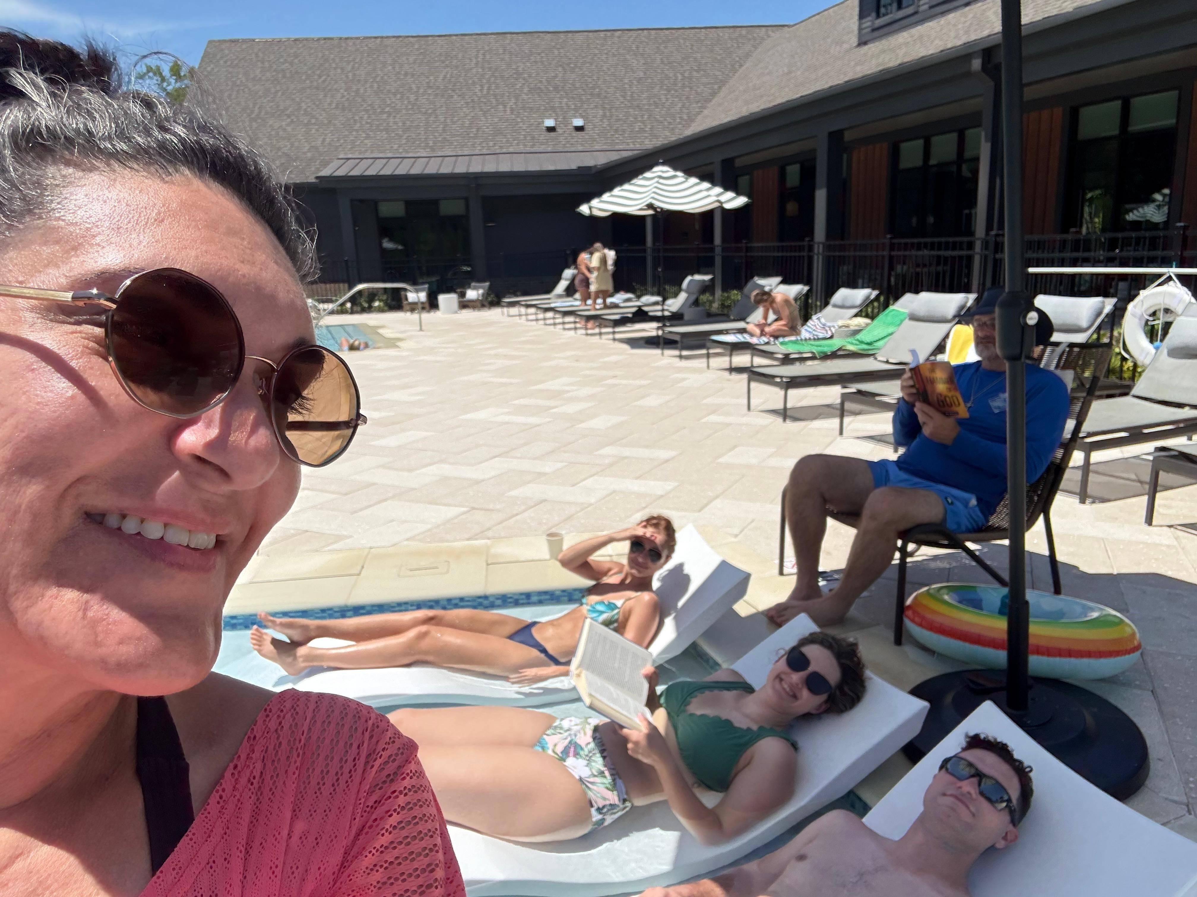 Enjoying the pool