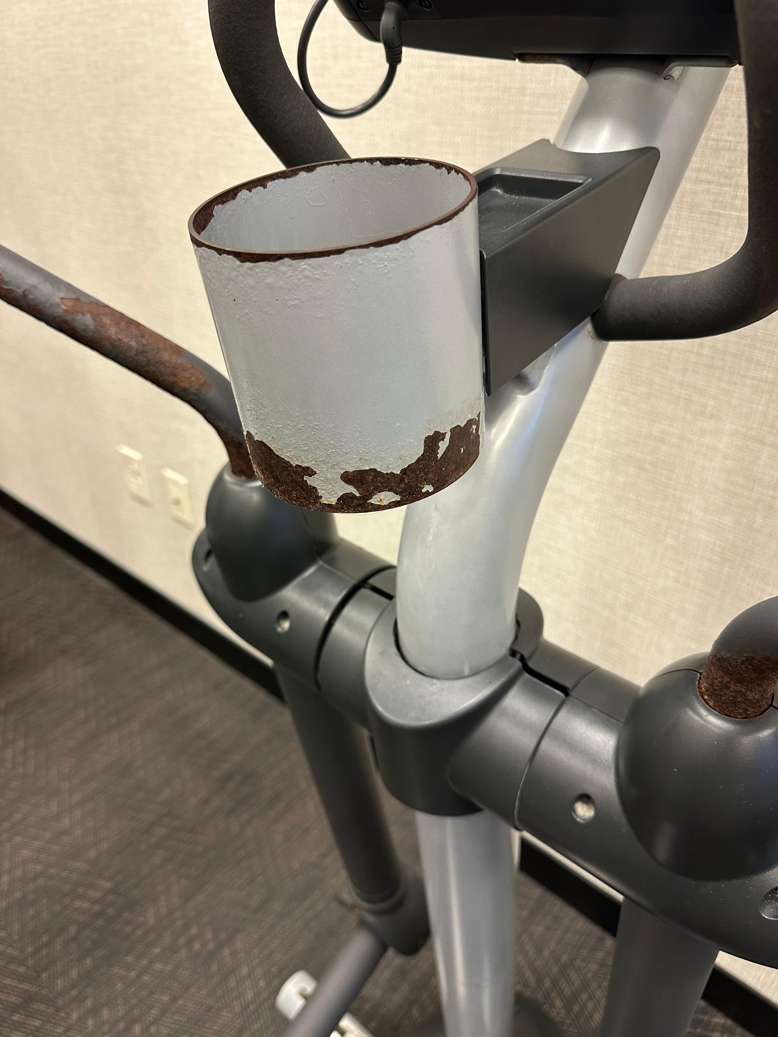 Cup holder on tradmill