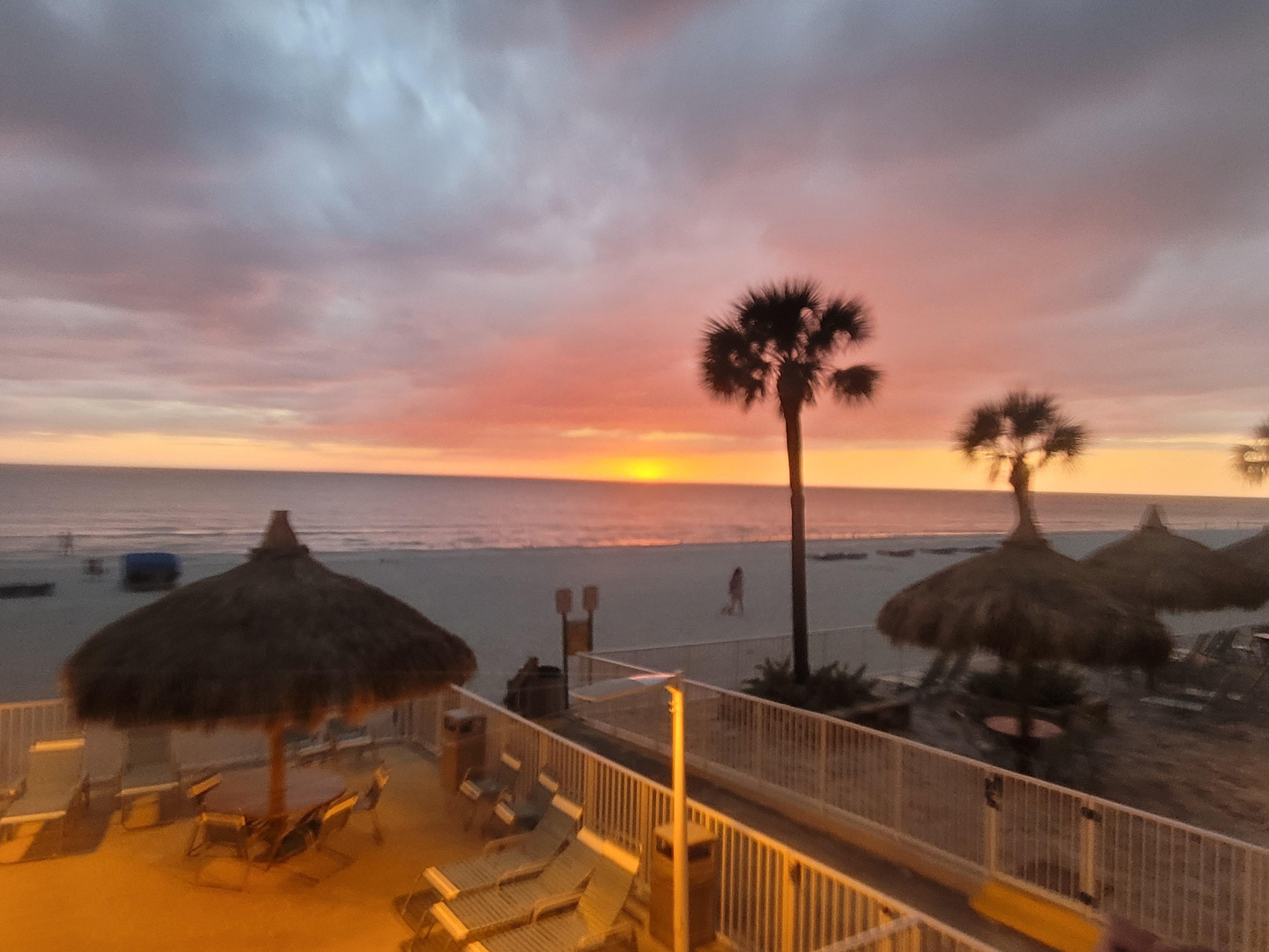 Sunset view from balcony 