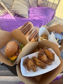Food on the beach from the Food Truck