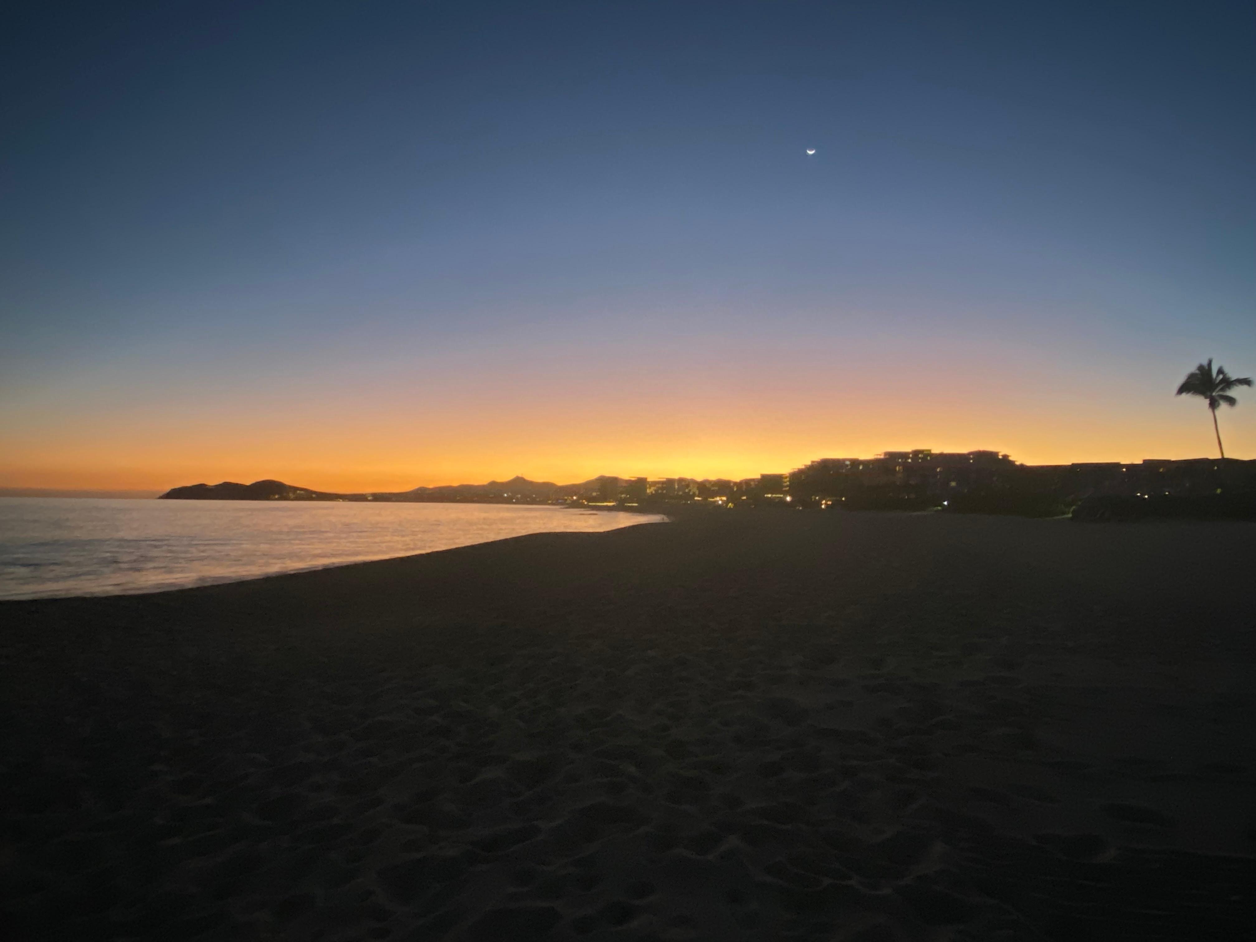 Sunset at the beach. 