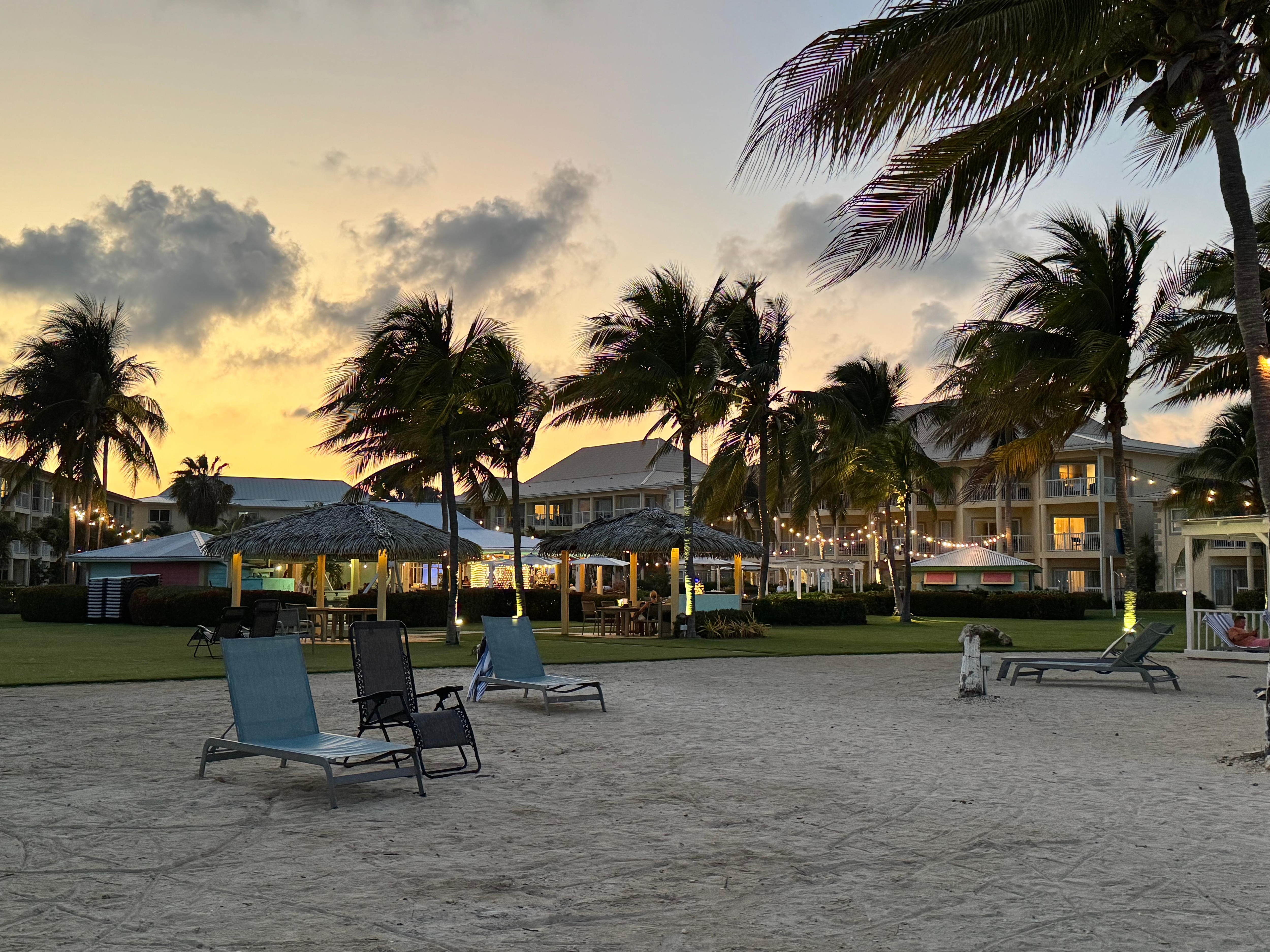 Evening view of resort