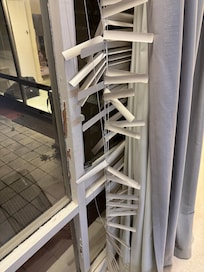 state of the blinds on the property - no privacy