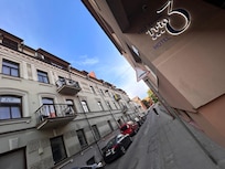 Street beside building