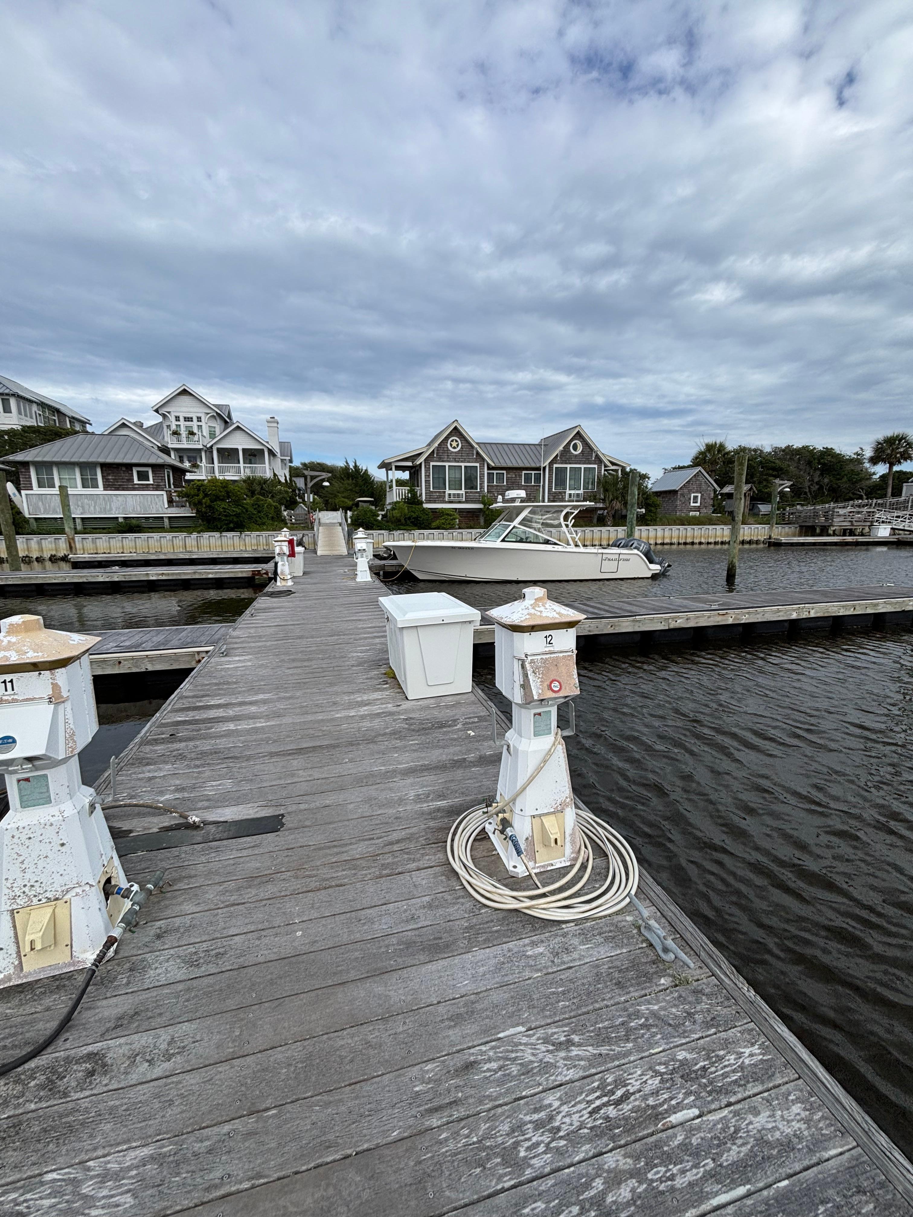 Cottage is located on the marina