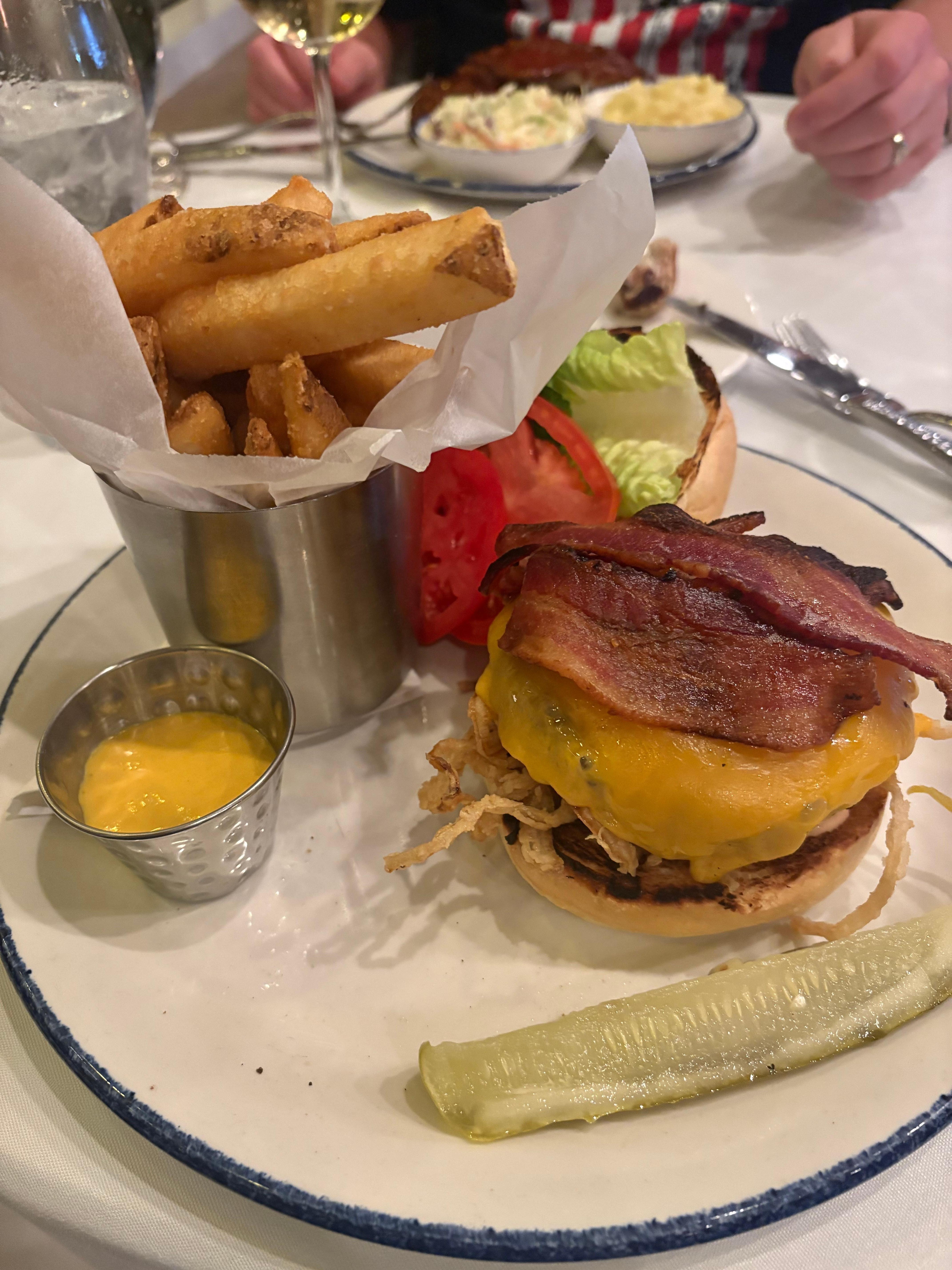 Wagyu Burger at the onsite cafe. 