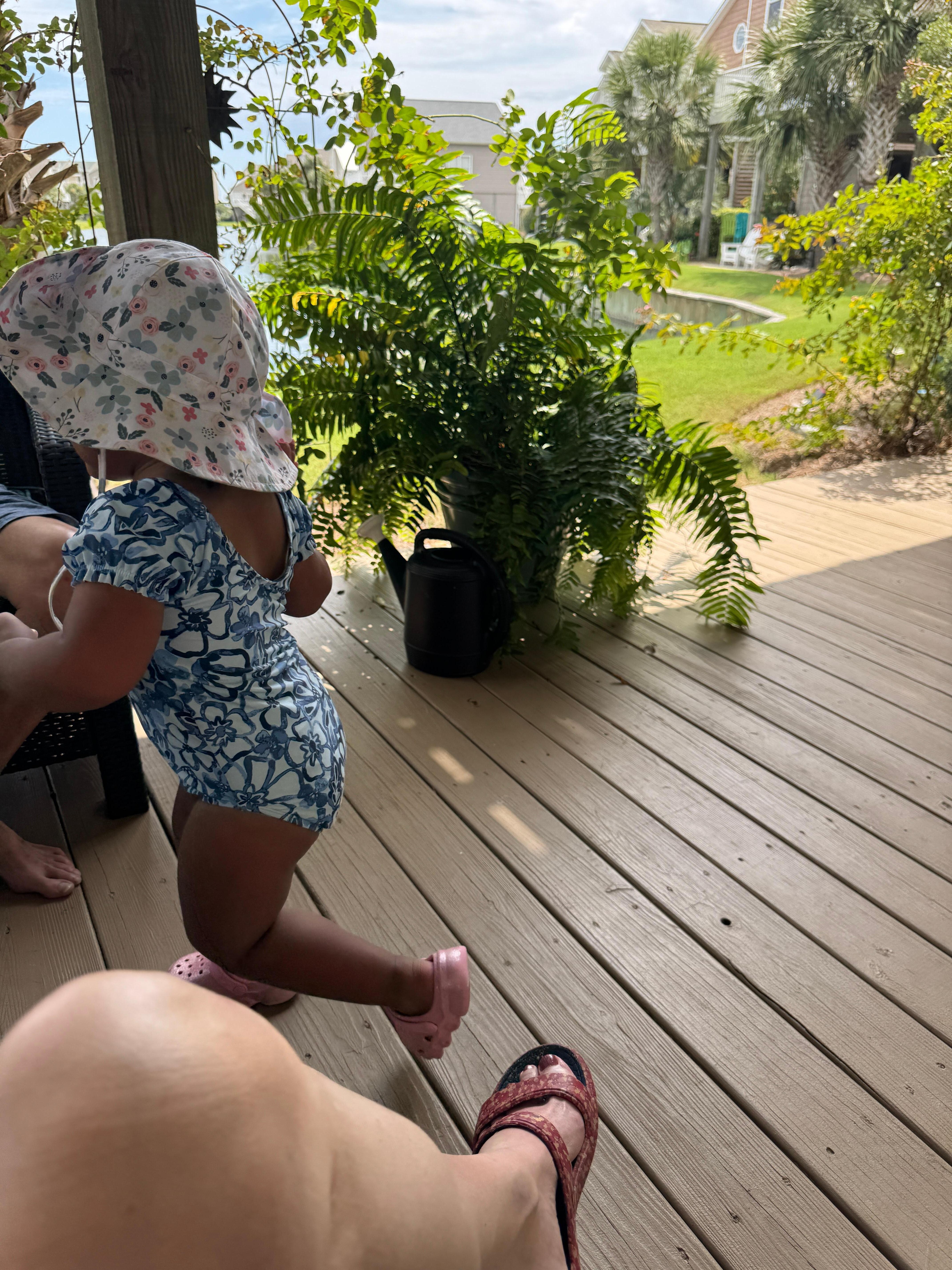 Relaxing after the beach and pool. 