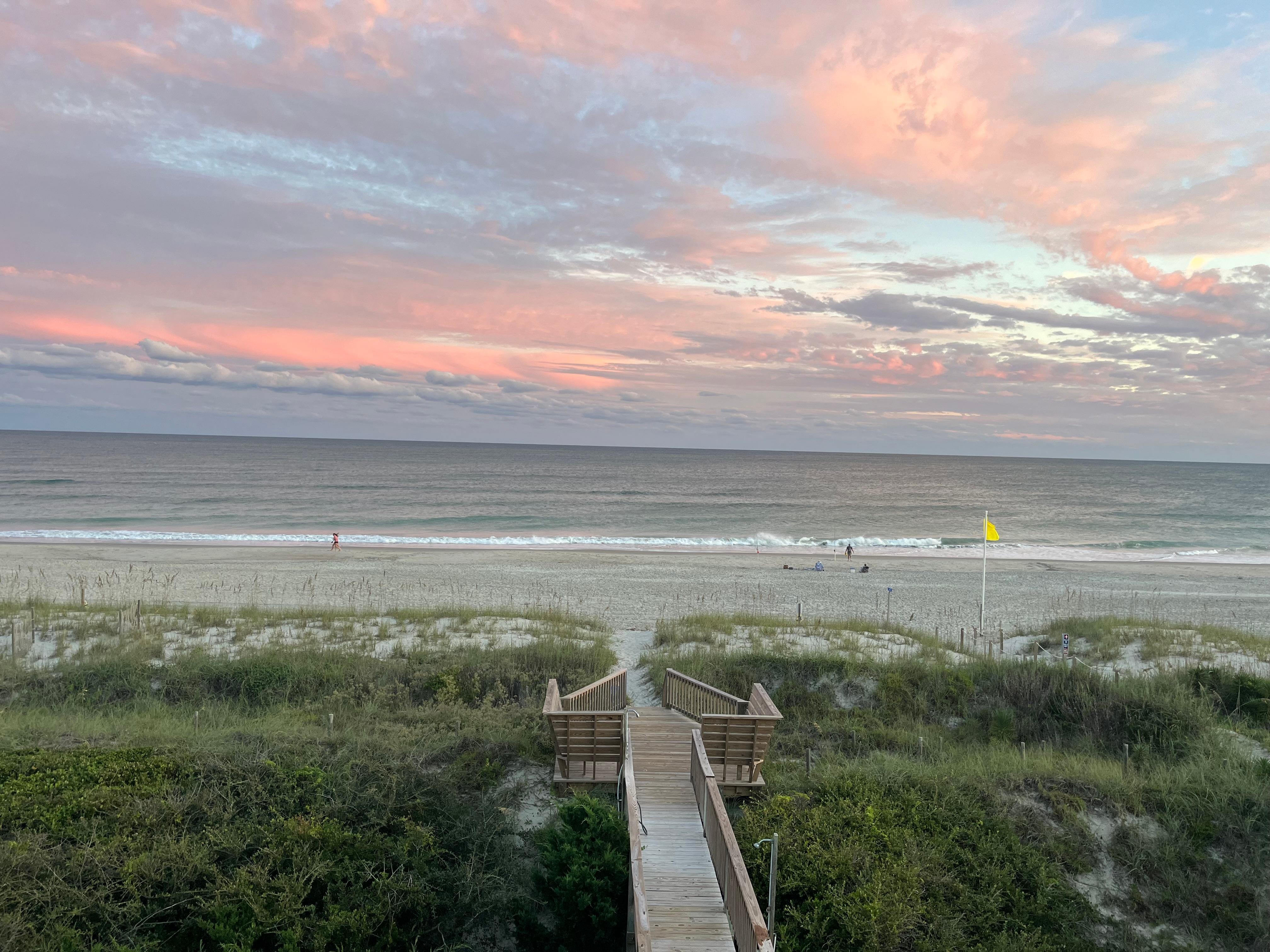First view of the beach from the deck.  Ahhh, it’s heavenly!