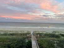 First view of the beach from the deck. Ahhh, itâs heavenly!