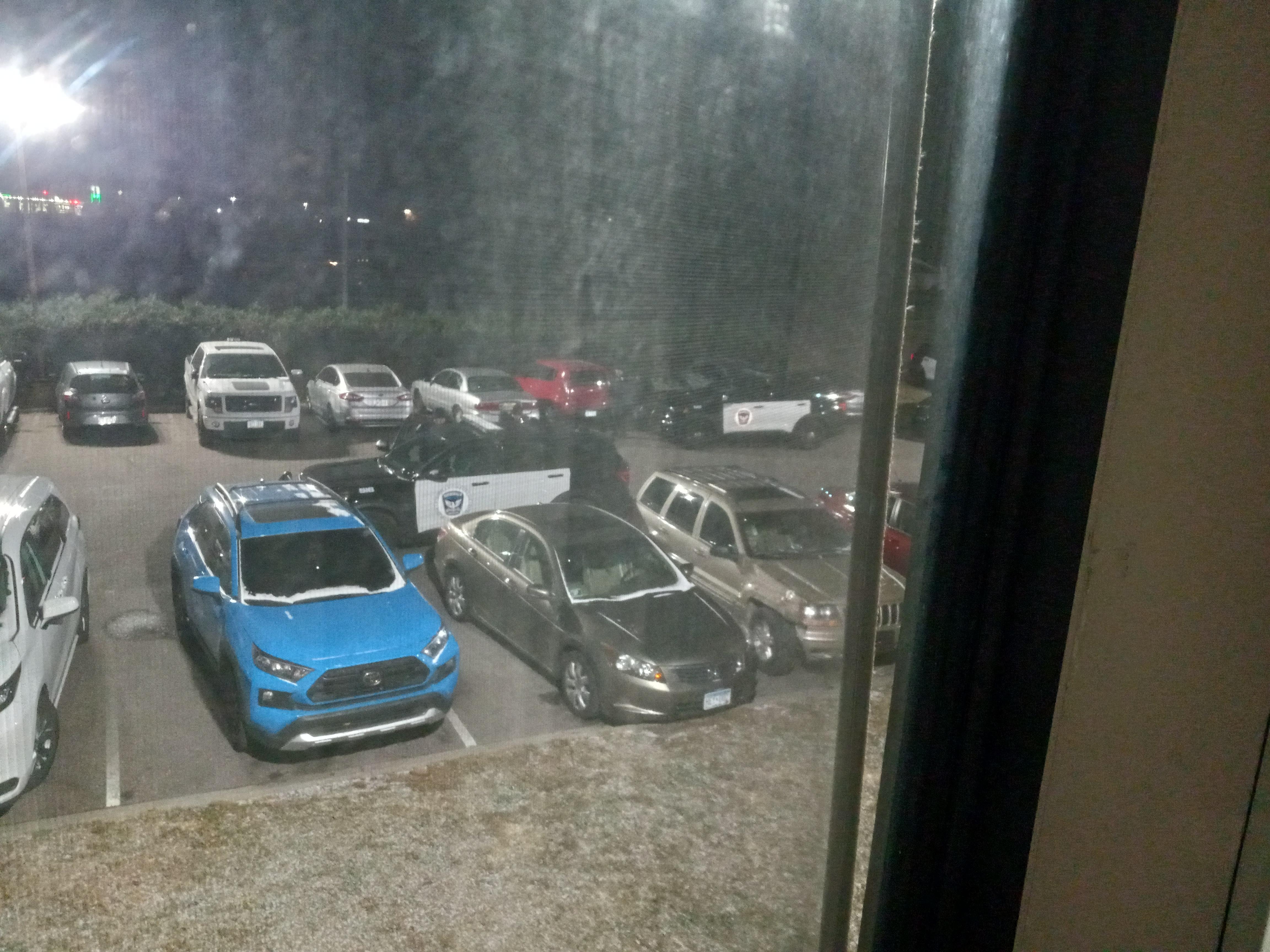 2 of 4 squad cars during police arrest and shouting, arguing, and public disturbance at 3am