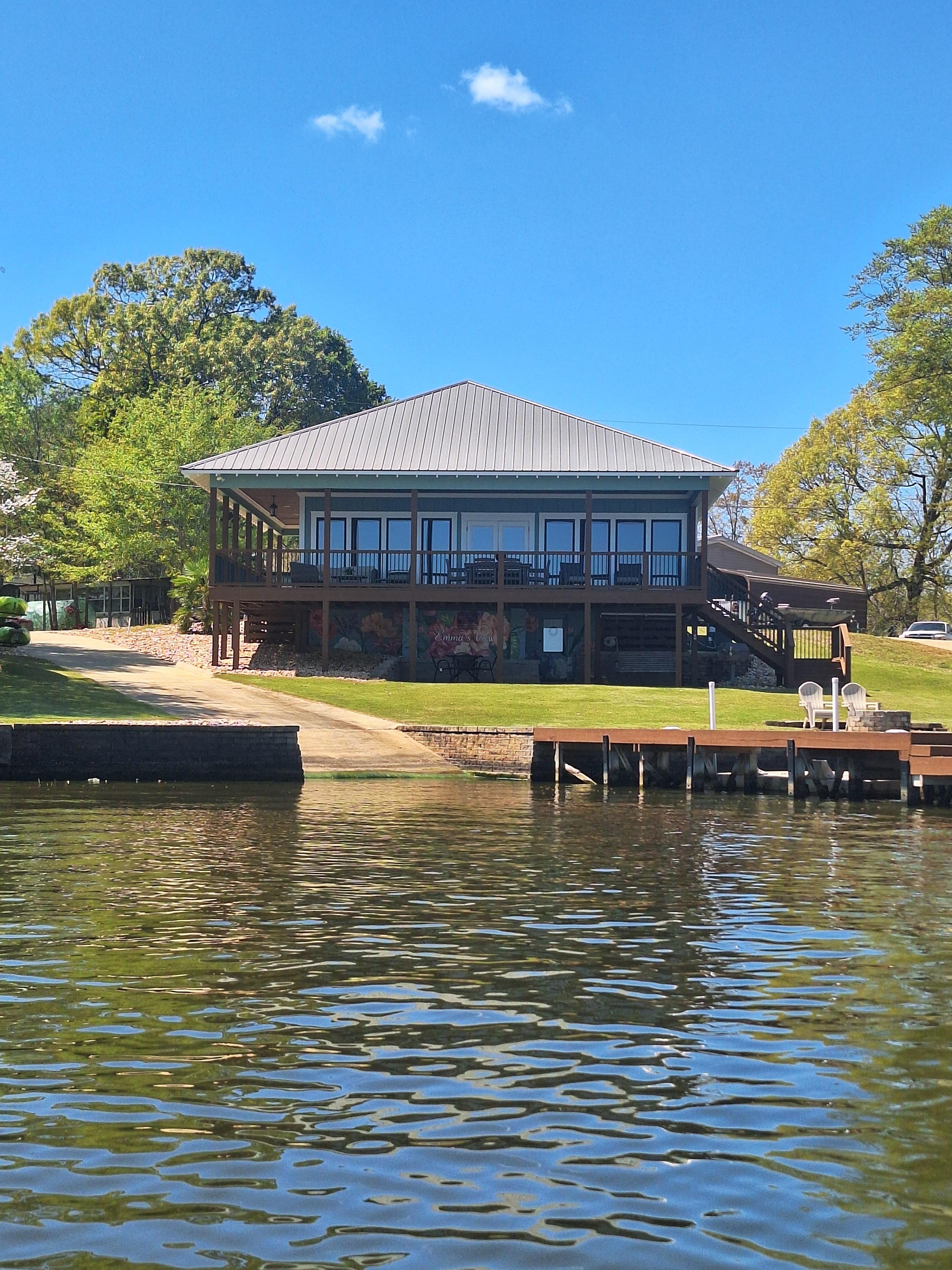 View of the house from the lake.