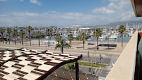 View from balcony across marina.