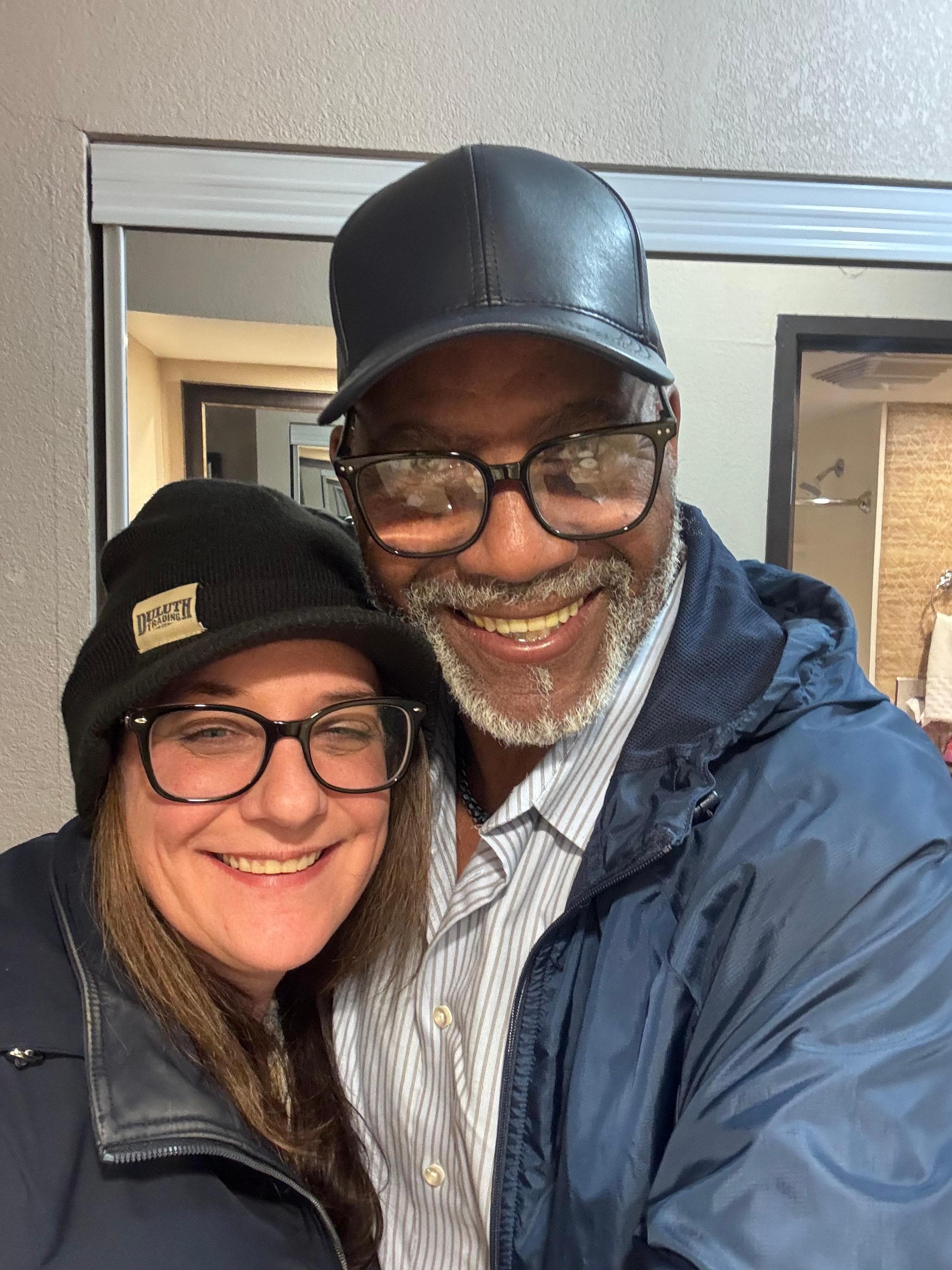 Happy to finally get a decent room, after 3 attempts, at a hotel 1 Block away from where my wife grew up, which was the reason for the trip, to celebrate 🎉 her Birthday 