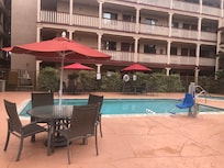 Relax at the pool area