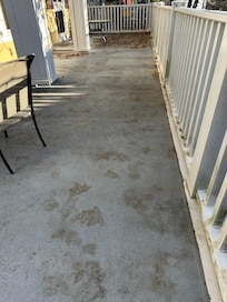 Porch area definitely not clean