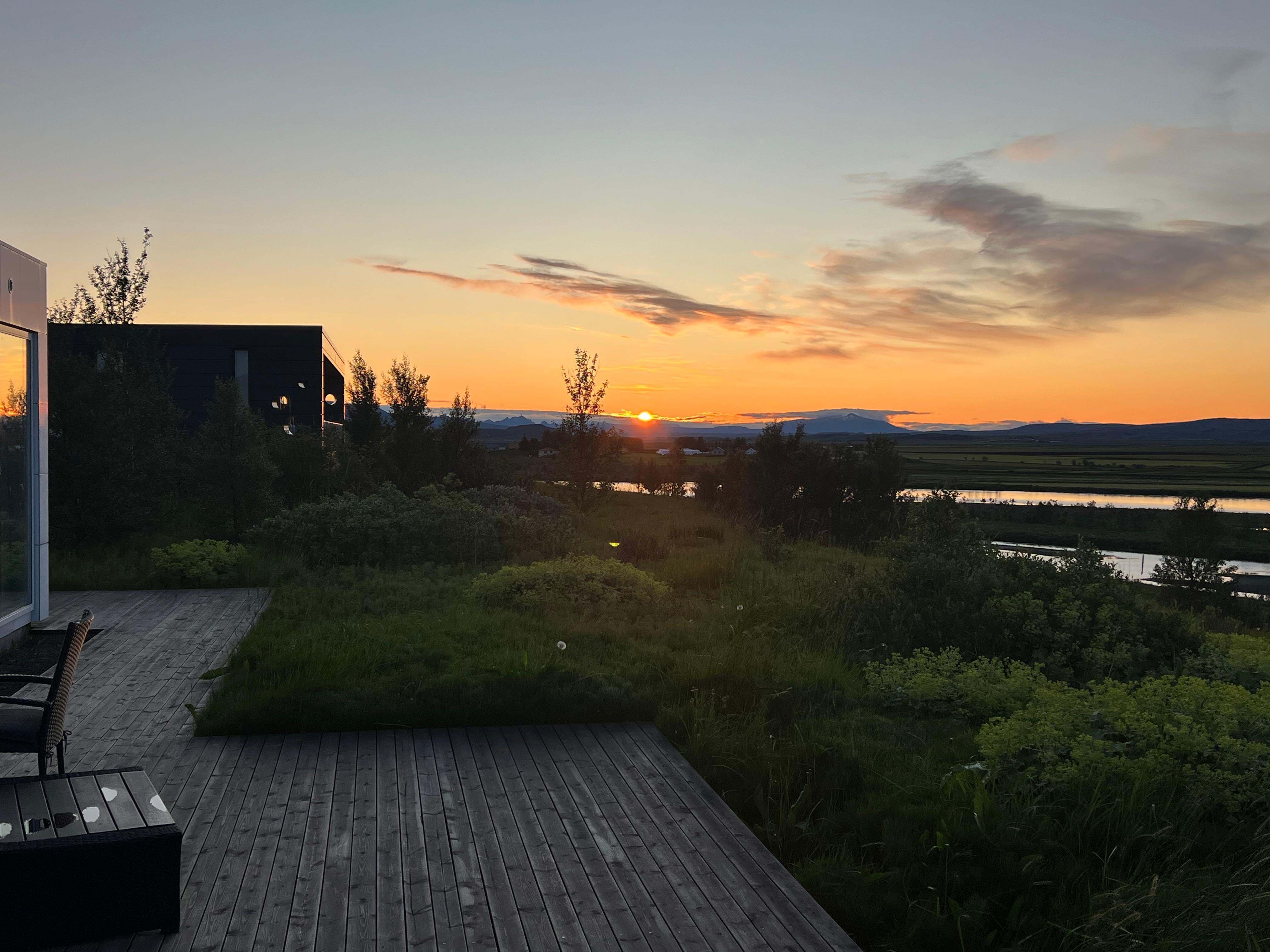 View of sunrise from the deck