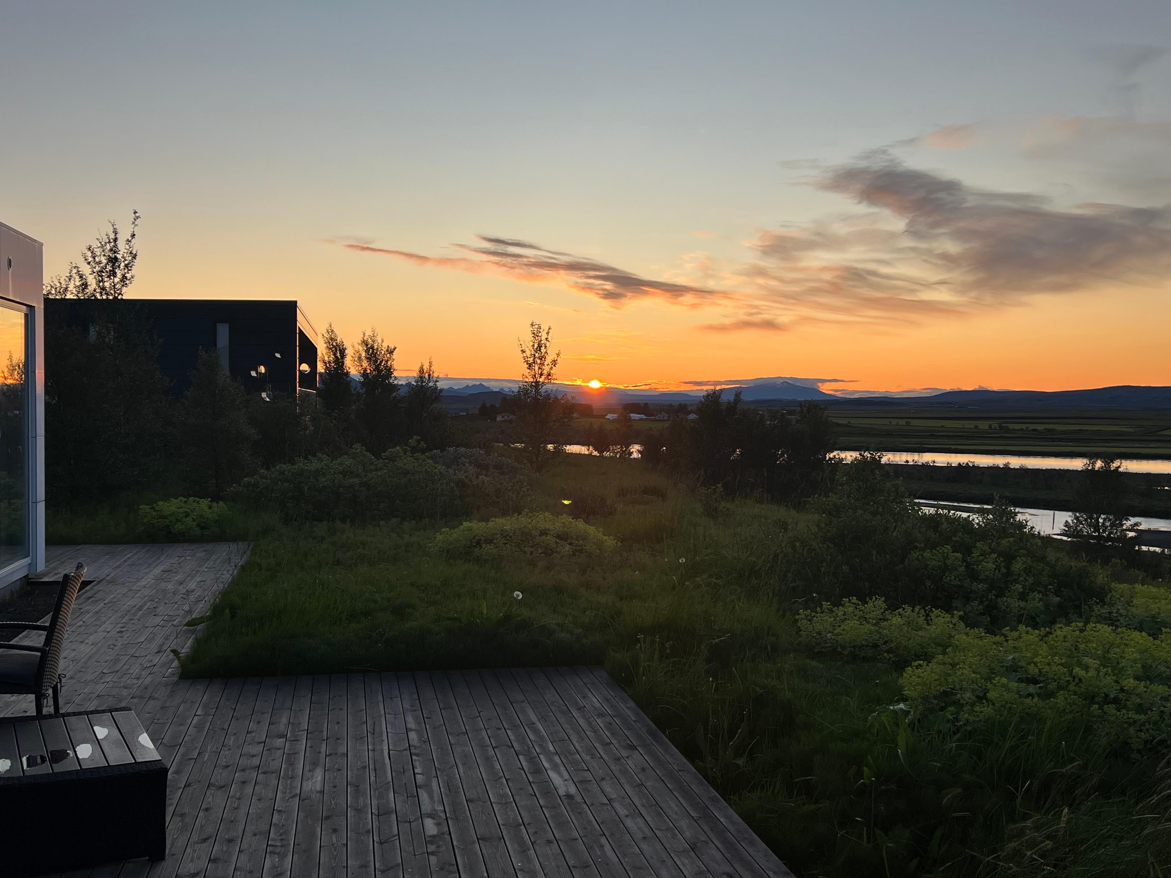 View of sunrise from the deck