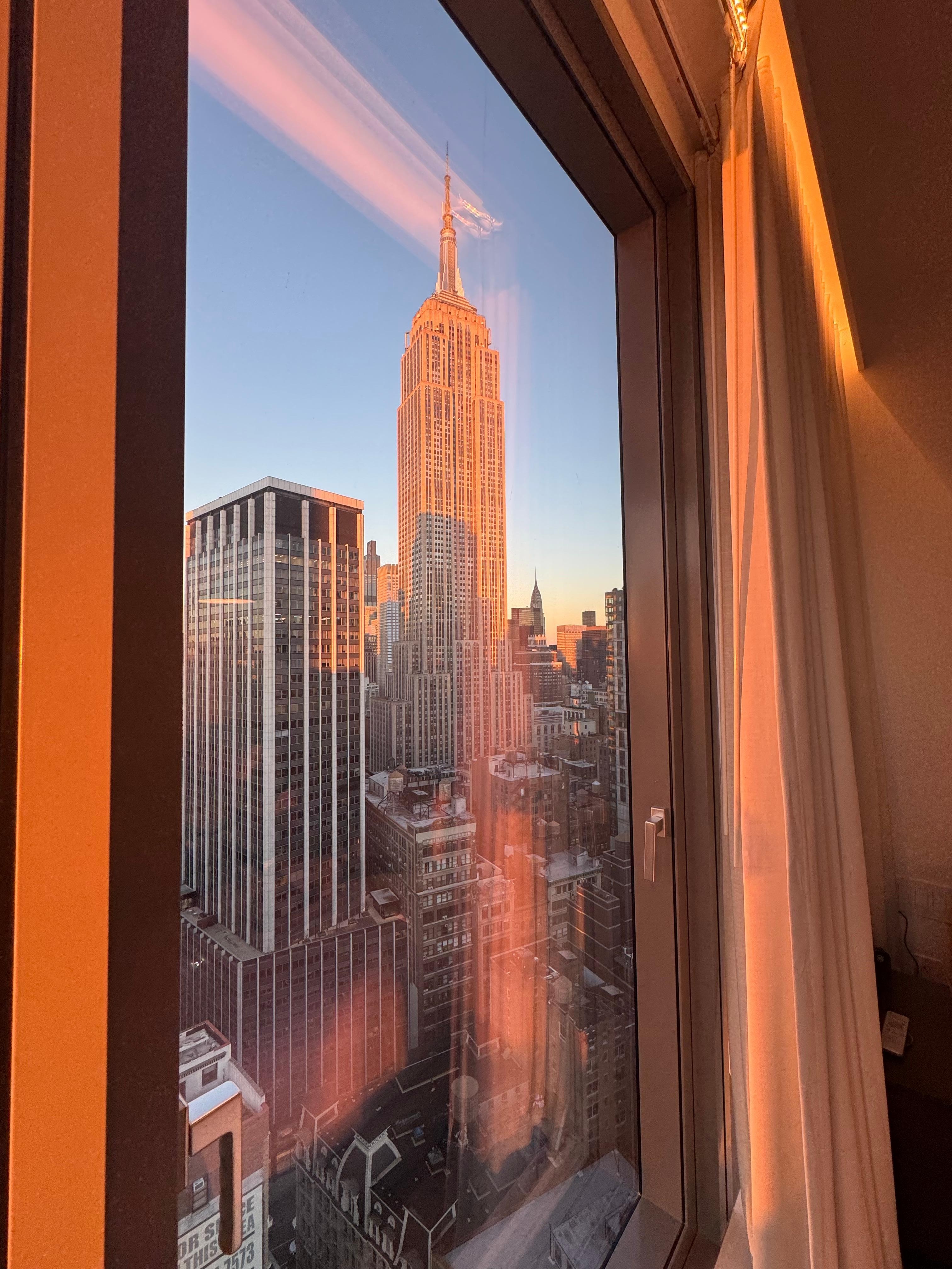 View from our room. We had a corner unit so the windows wrapped around. 