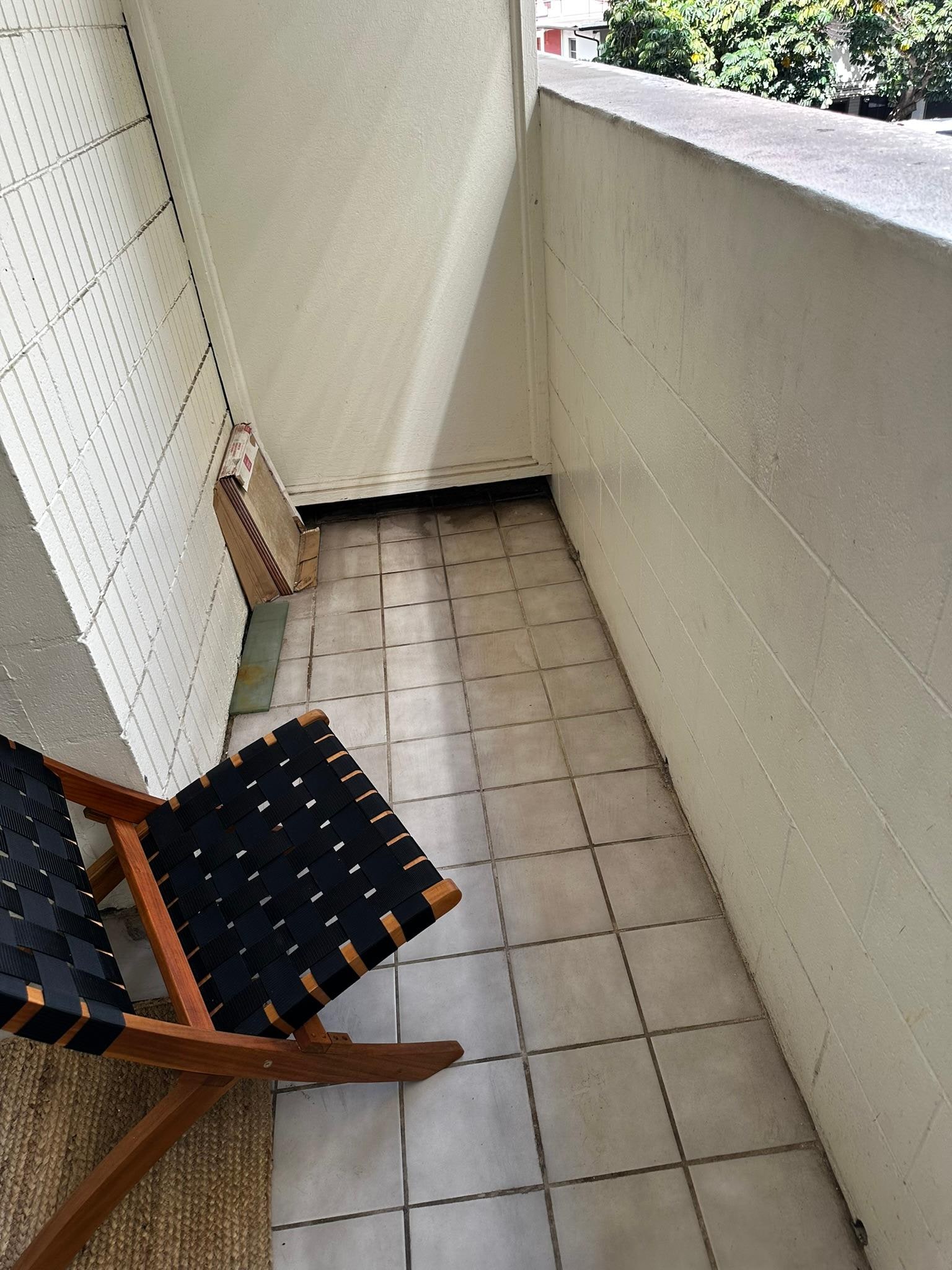 Deck with one of the 2 cheap chairs