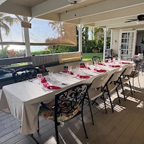Table set for a celebratory dinner.