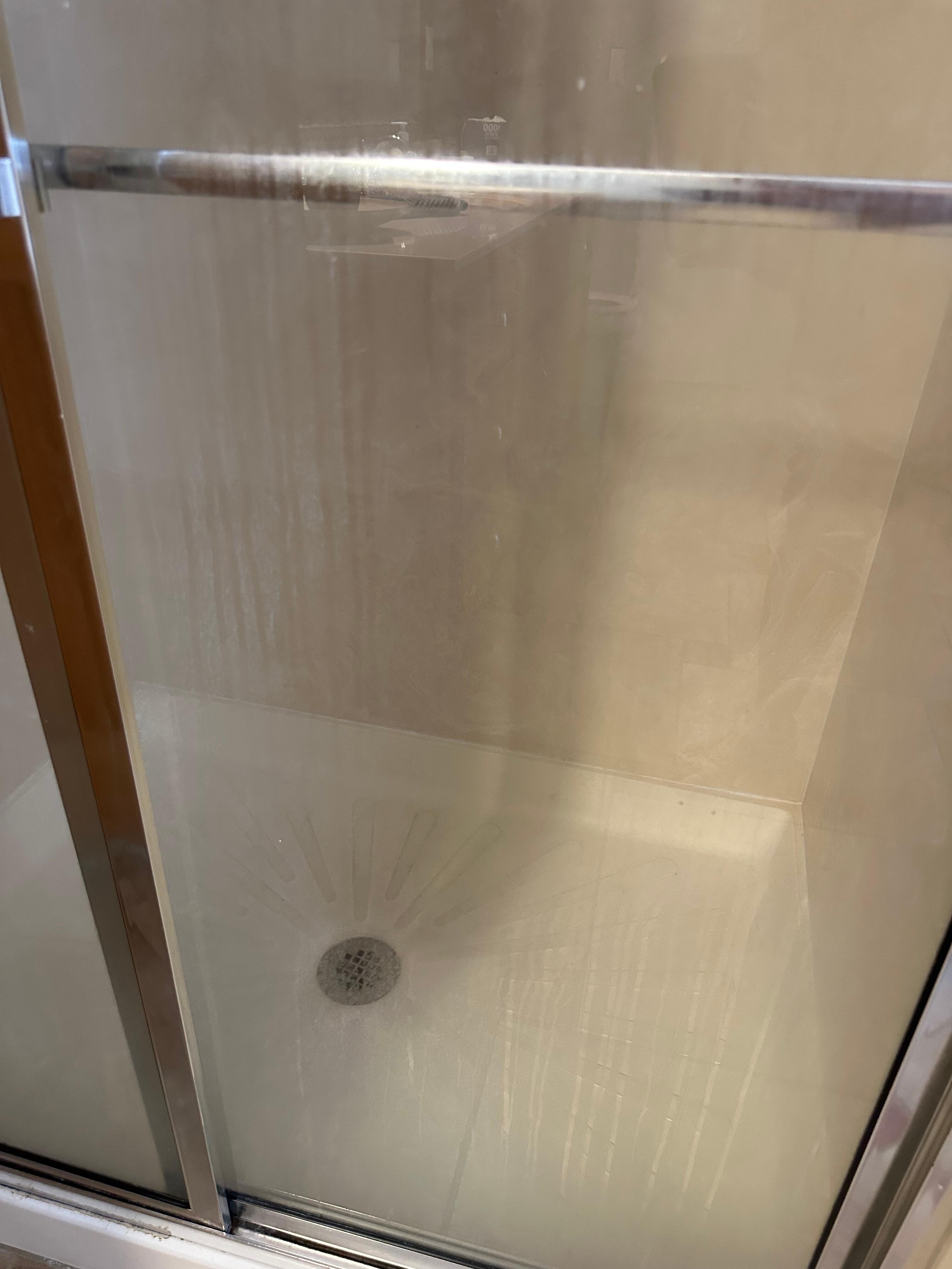 Dirty shower door 