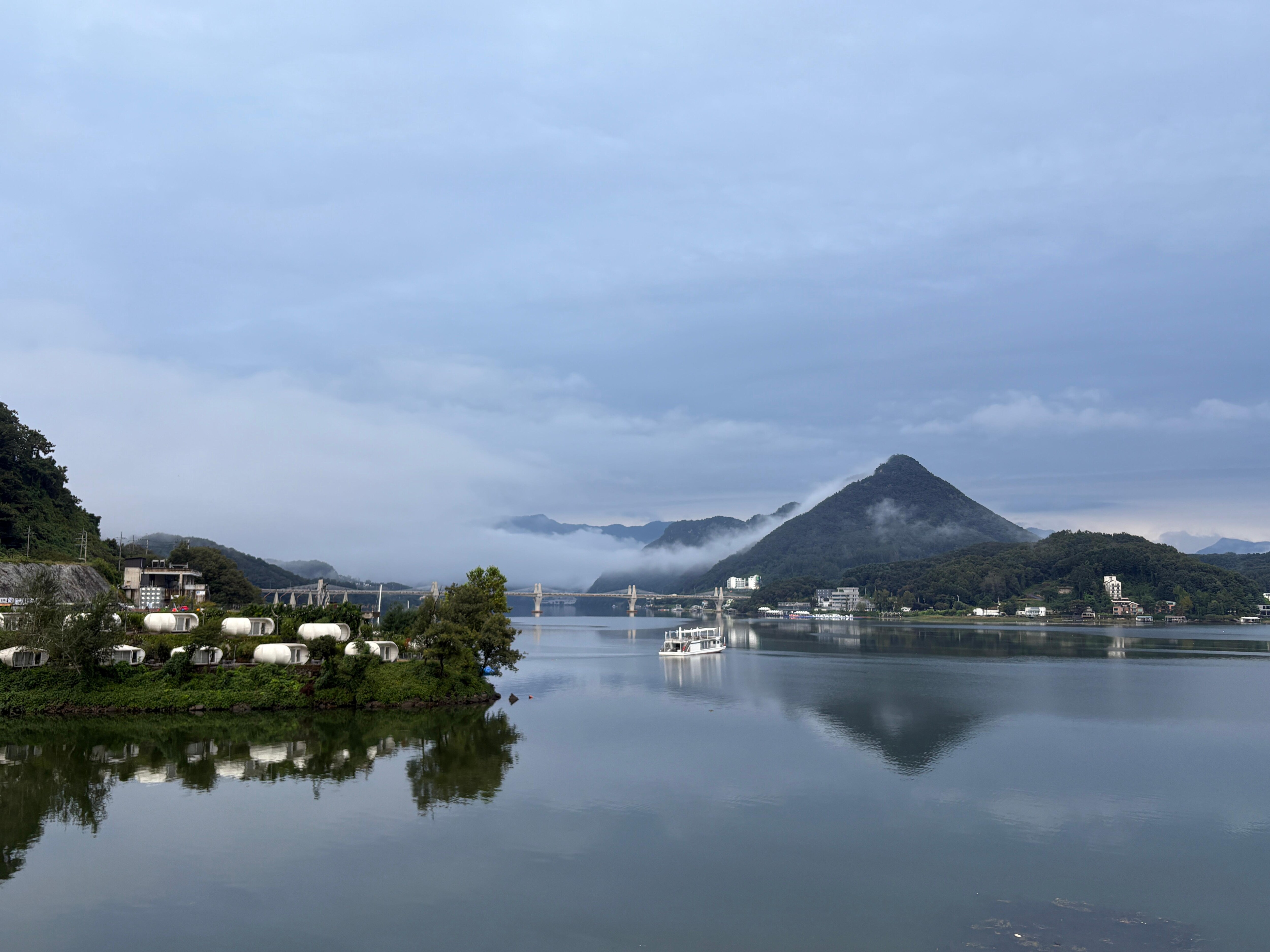 테라스에서 본 레이크뷰