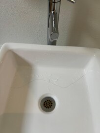 Broken sink.