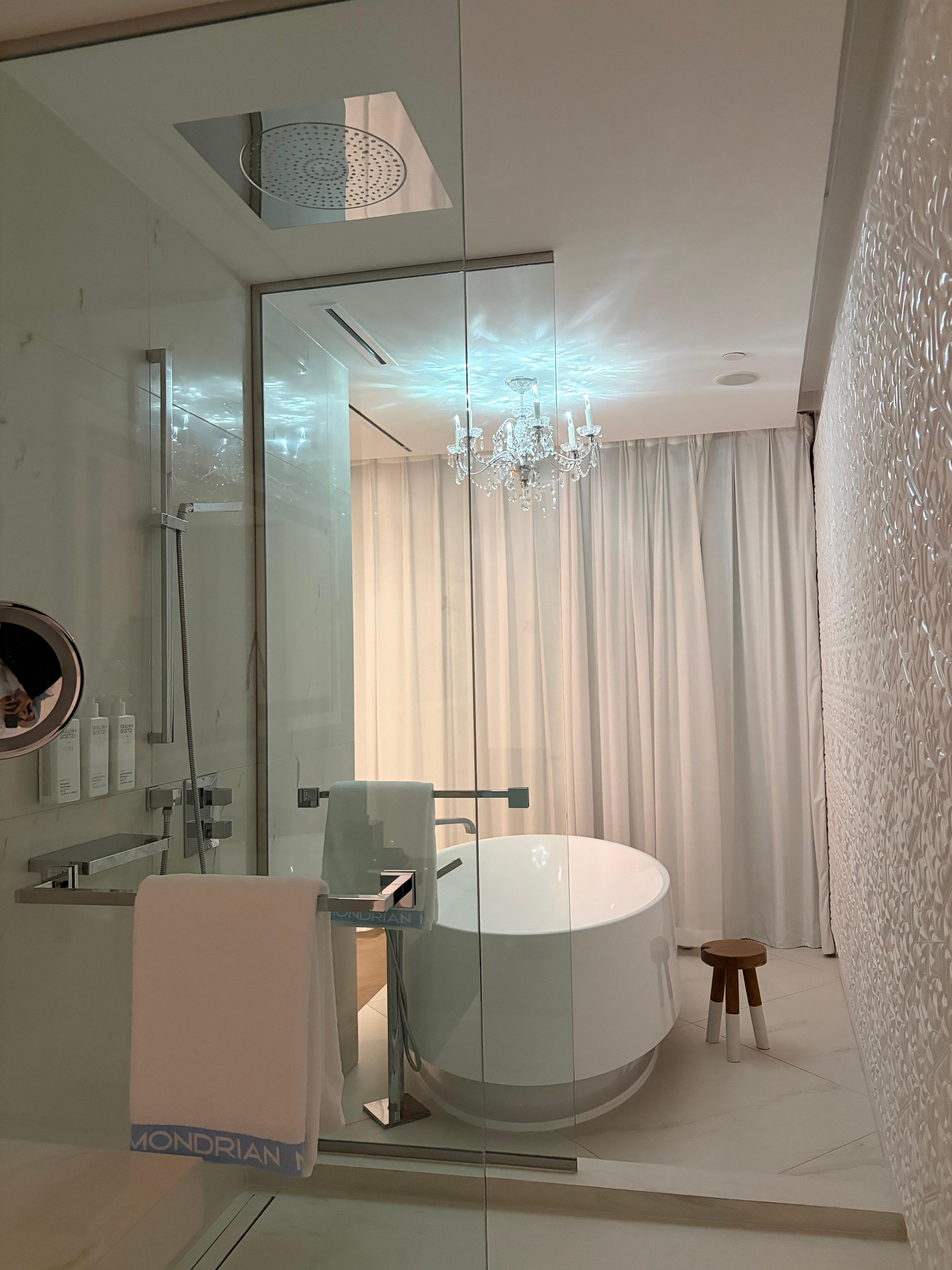 beautiful tub and shower