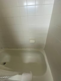 Bath tub that clearly needs a deep clean