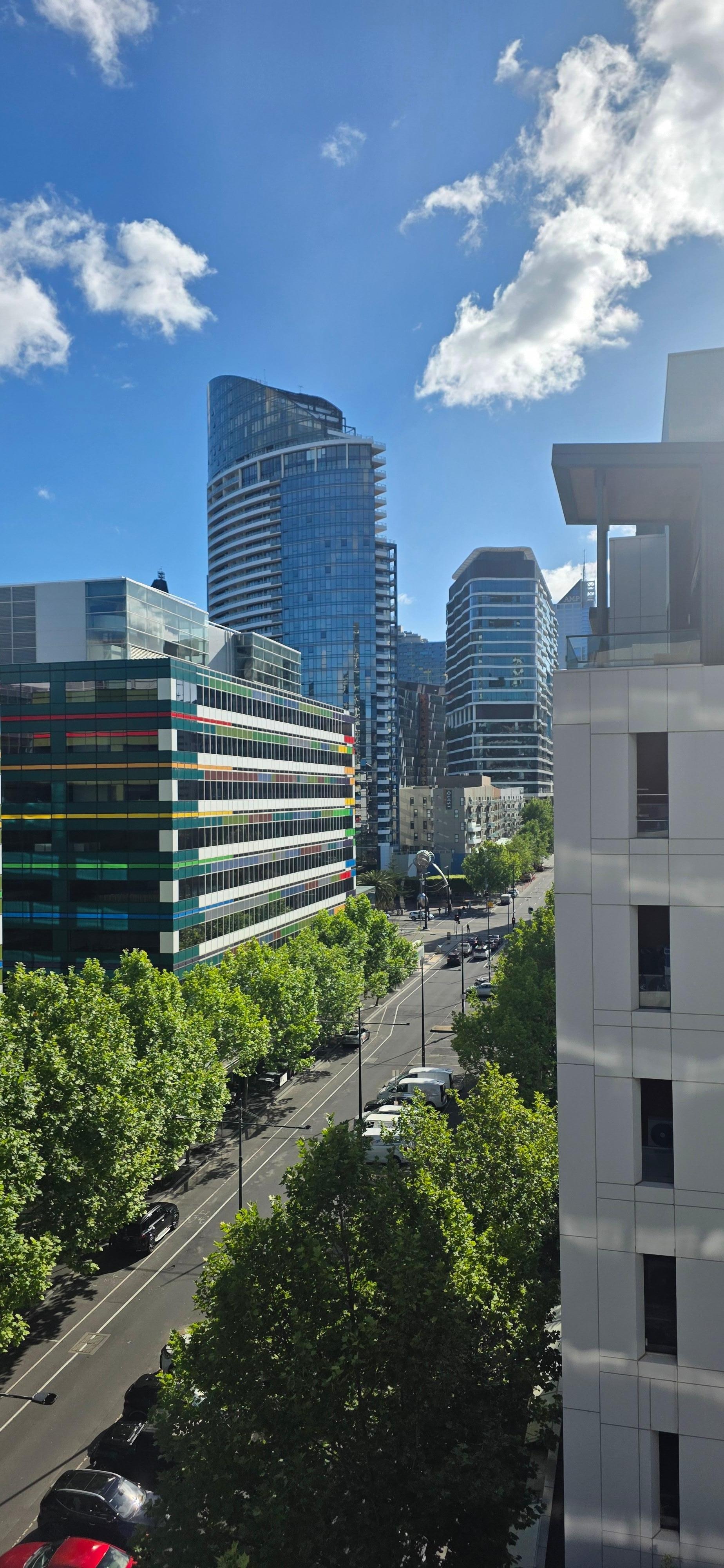 Looking towards Marvel Stadium 