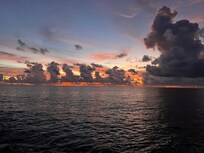 Sunset from the cliffs in front of bar.