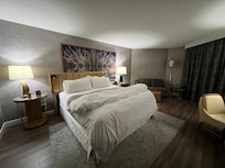 Our king sized bed room on the 10th floor!