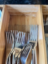 Dirty silverware trays