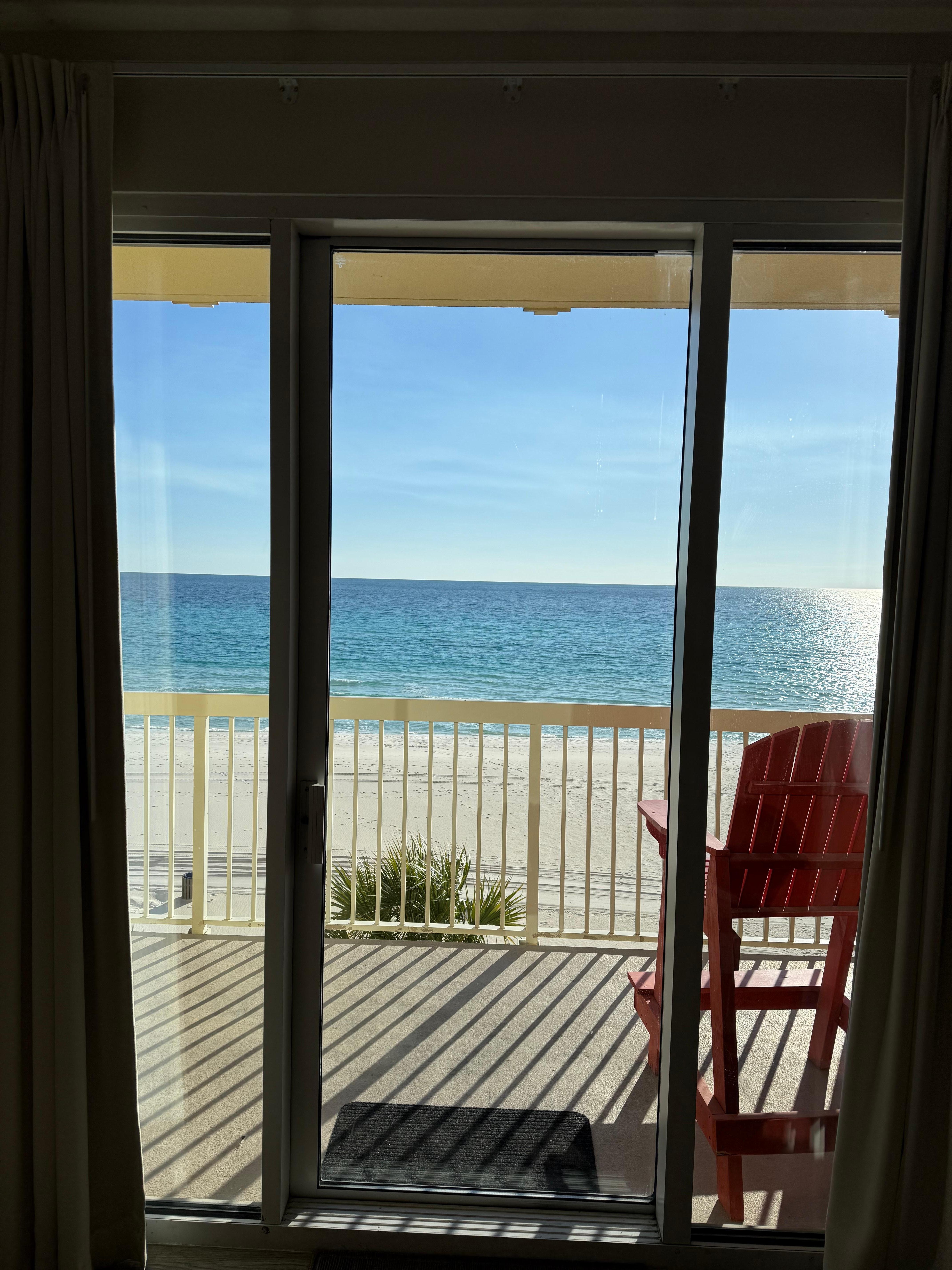 View from inside condo.