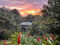 Sunrise from the apartment’s private porch.