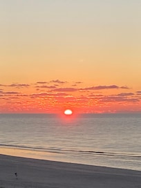 Sunrise from our balcony.