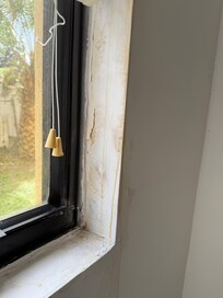 Cracked and stained wall