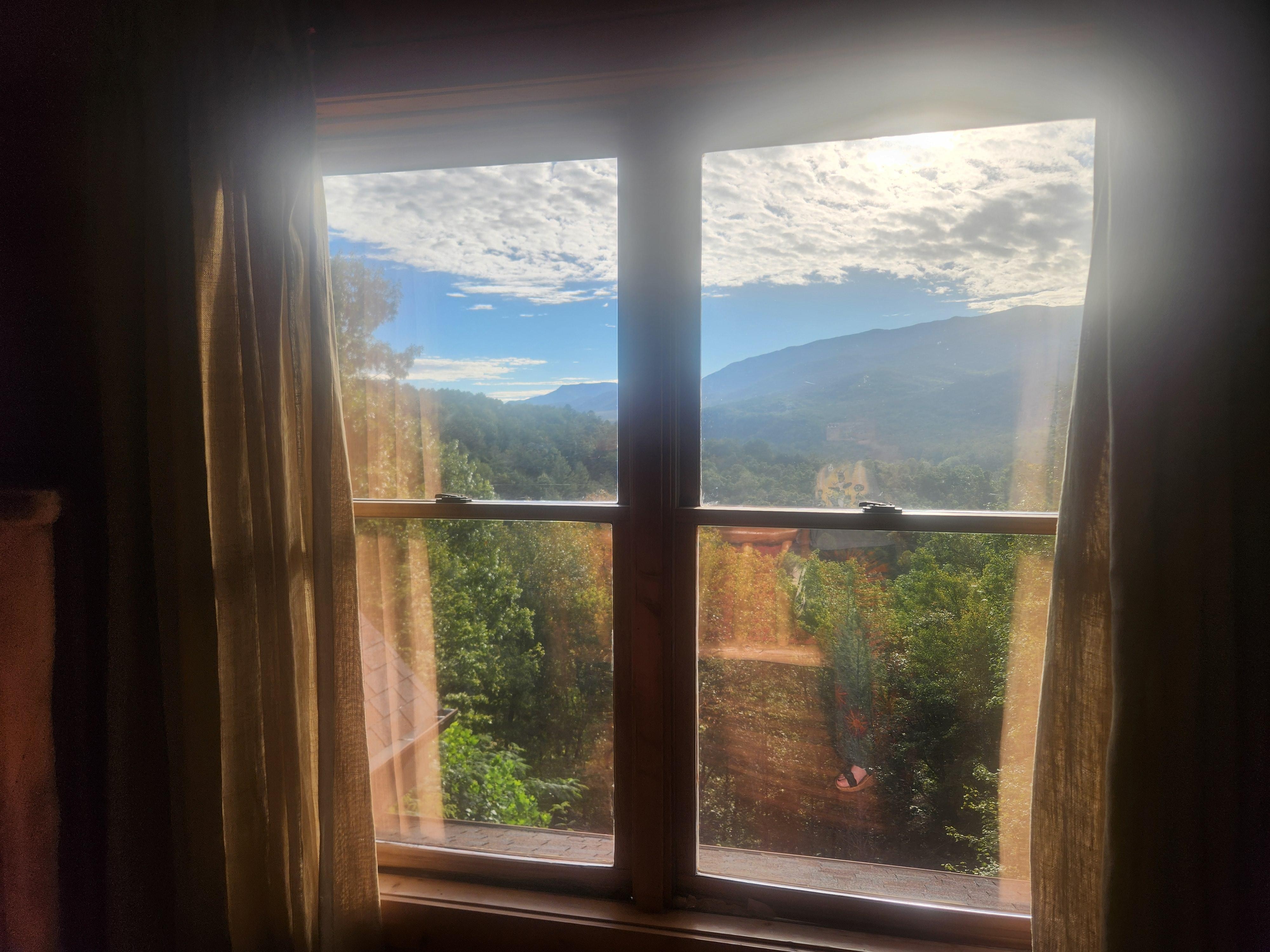 View from the upstairs room with the comfiest bed