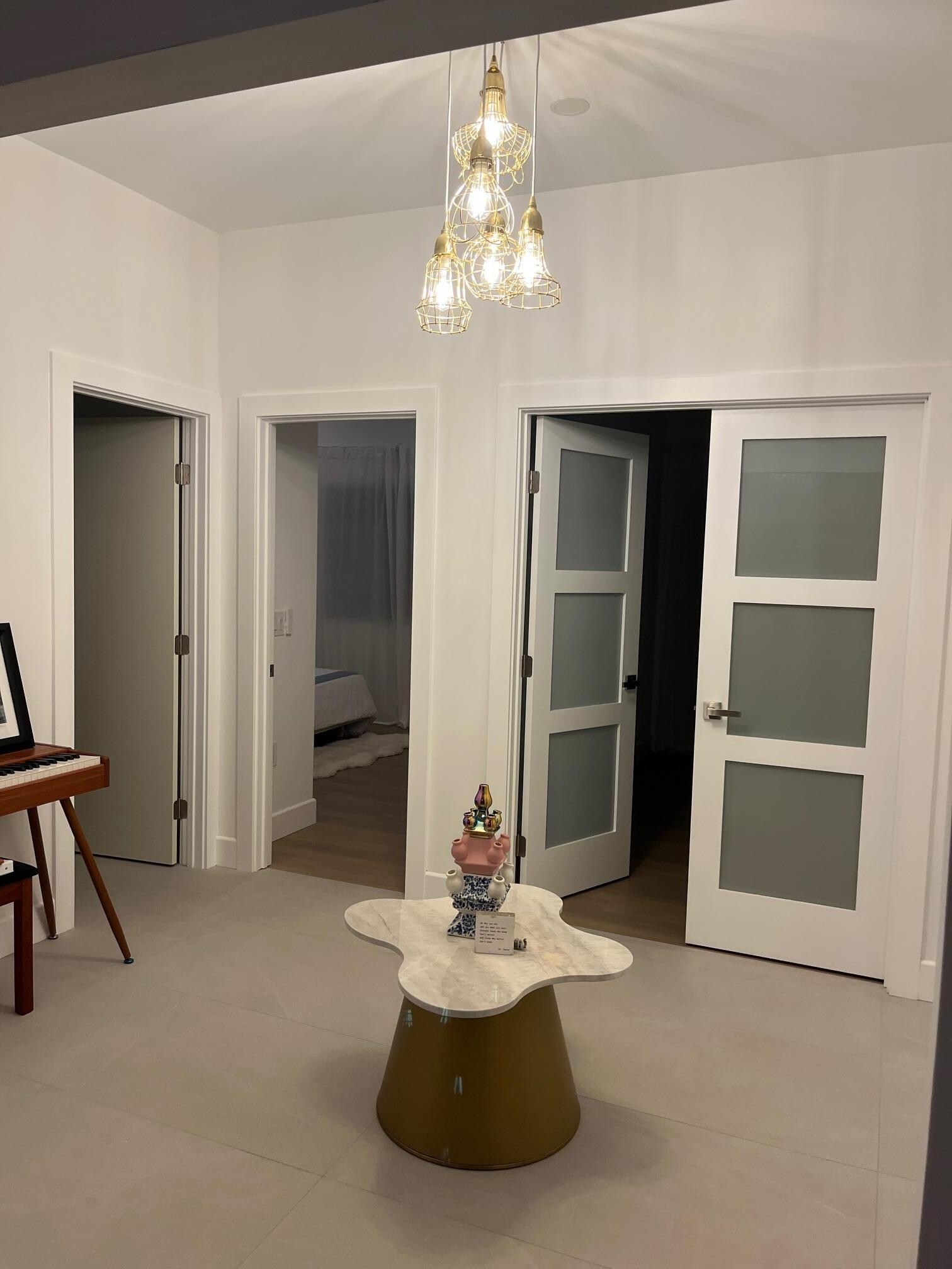 Very spacious, this room was open to bedrooms and two bathrooms