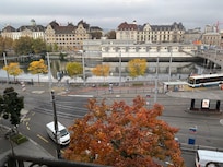 Vista do quarto do hotel