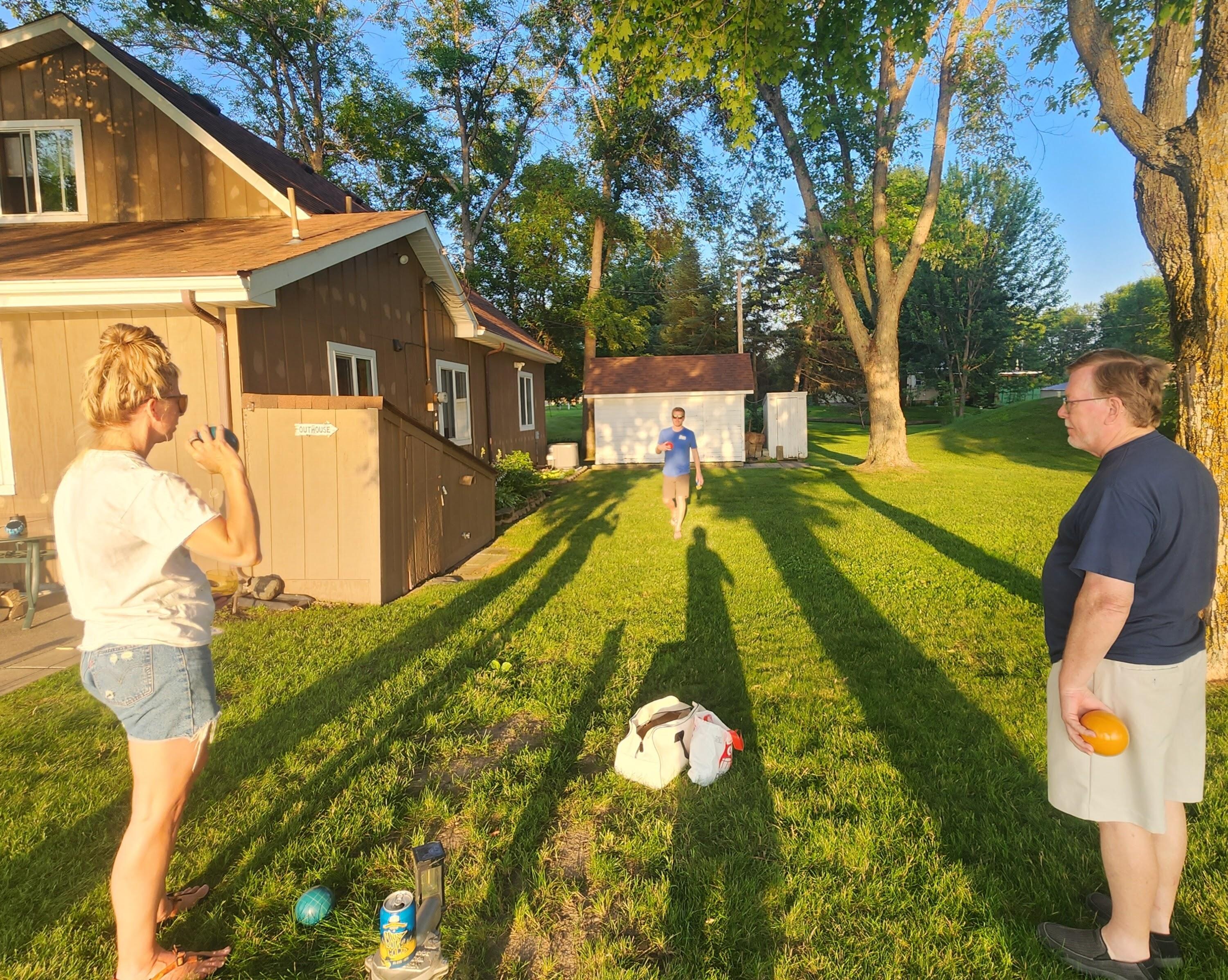 Evening bocci ball 