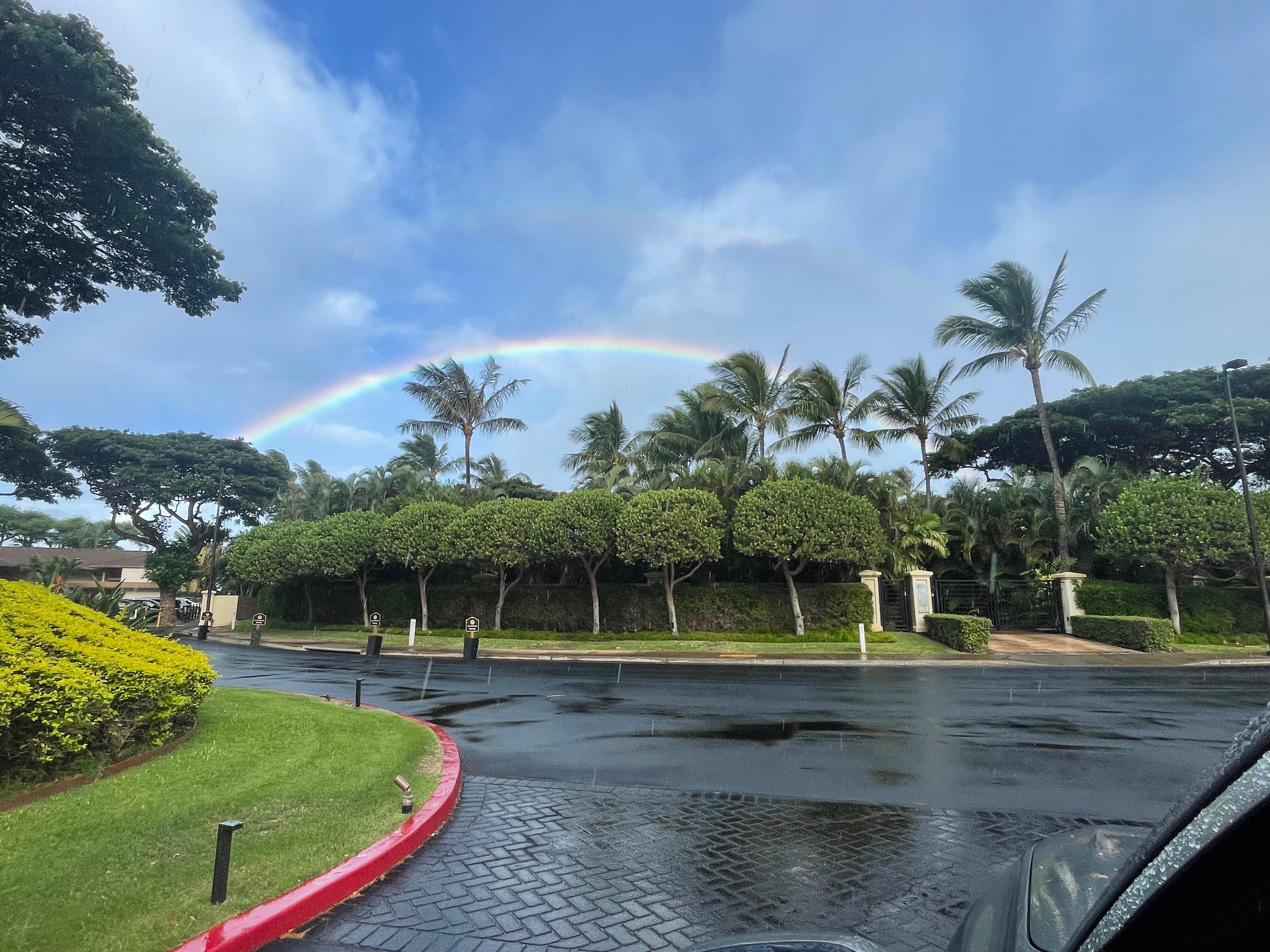 We were blessed with a rainbow as we were leaving to start our journey home.