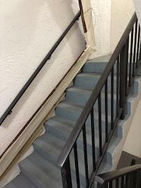 Stairwell we had to use because elevator to 5th floor not functioning