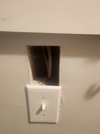 Another hole at an electrical outlet