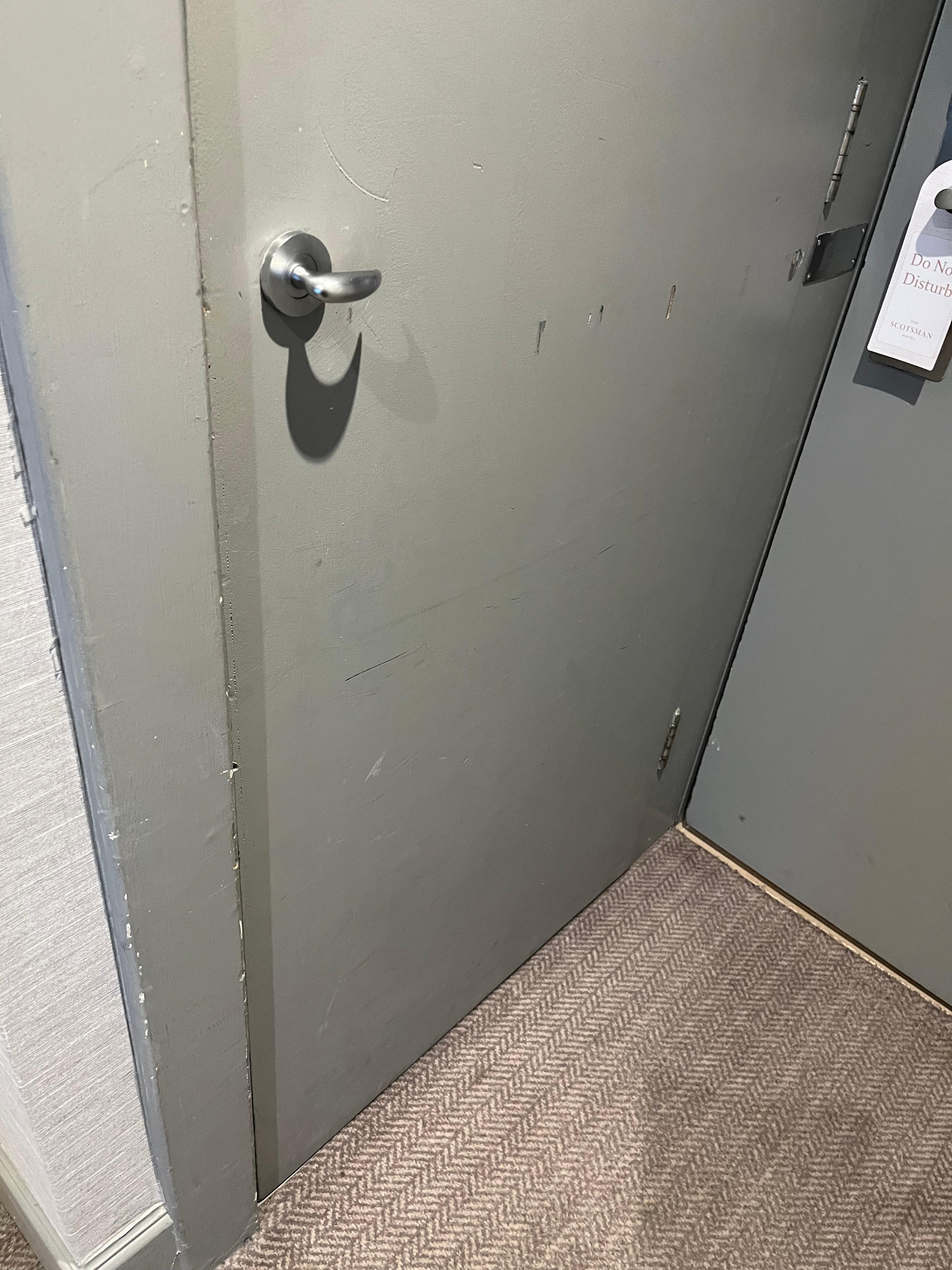 Walls were scuffed and in desperate need of touch ups 