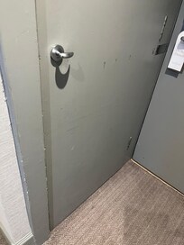 Walls were scuffed and in desperate need of touch ups