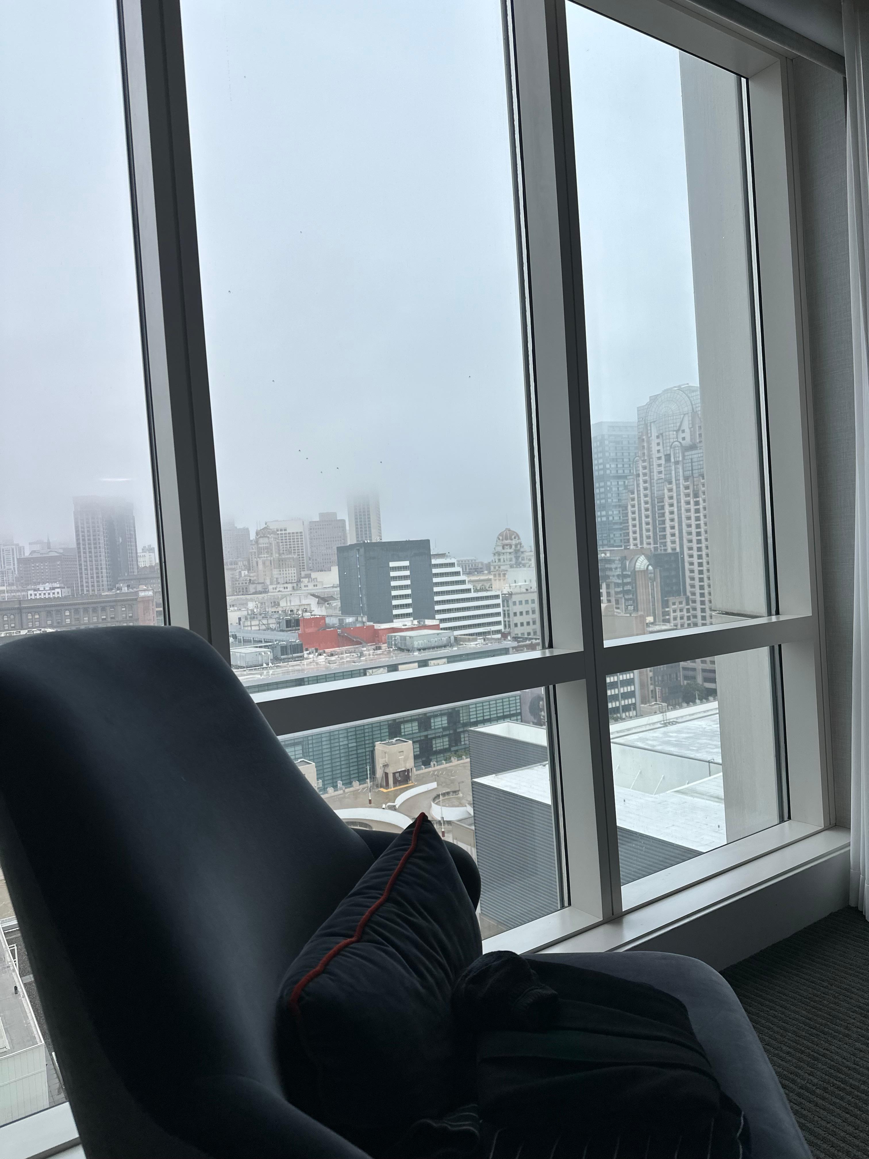 22nd floor view from bed. 