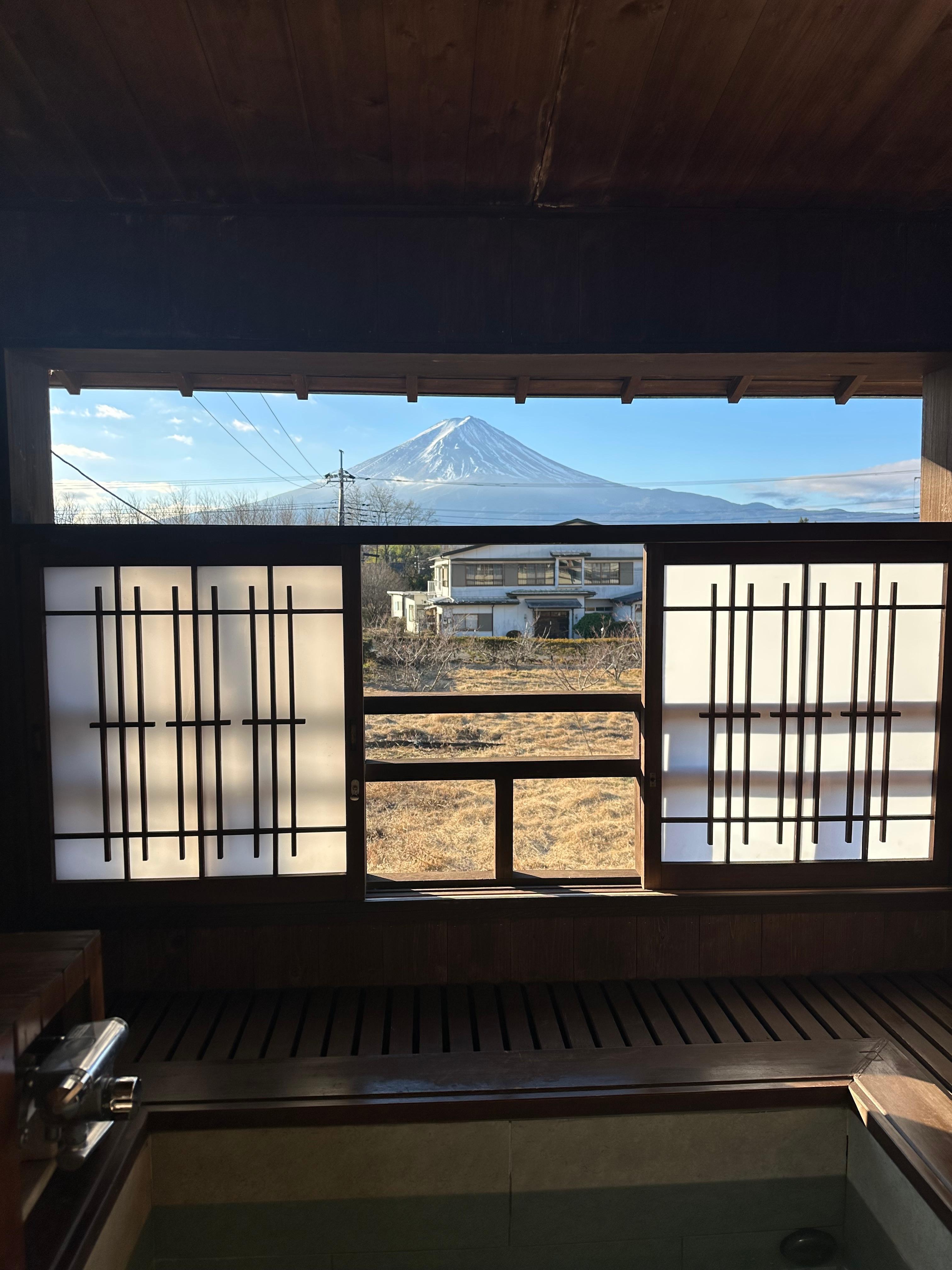 View of Mt Fuji from Open Air Bath